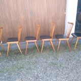 Series of 6 chairs bistrot menuet
