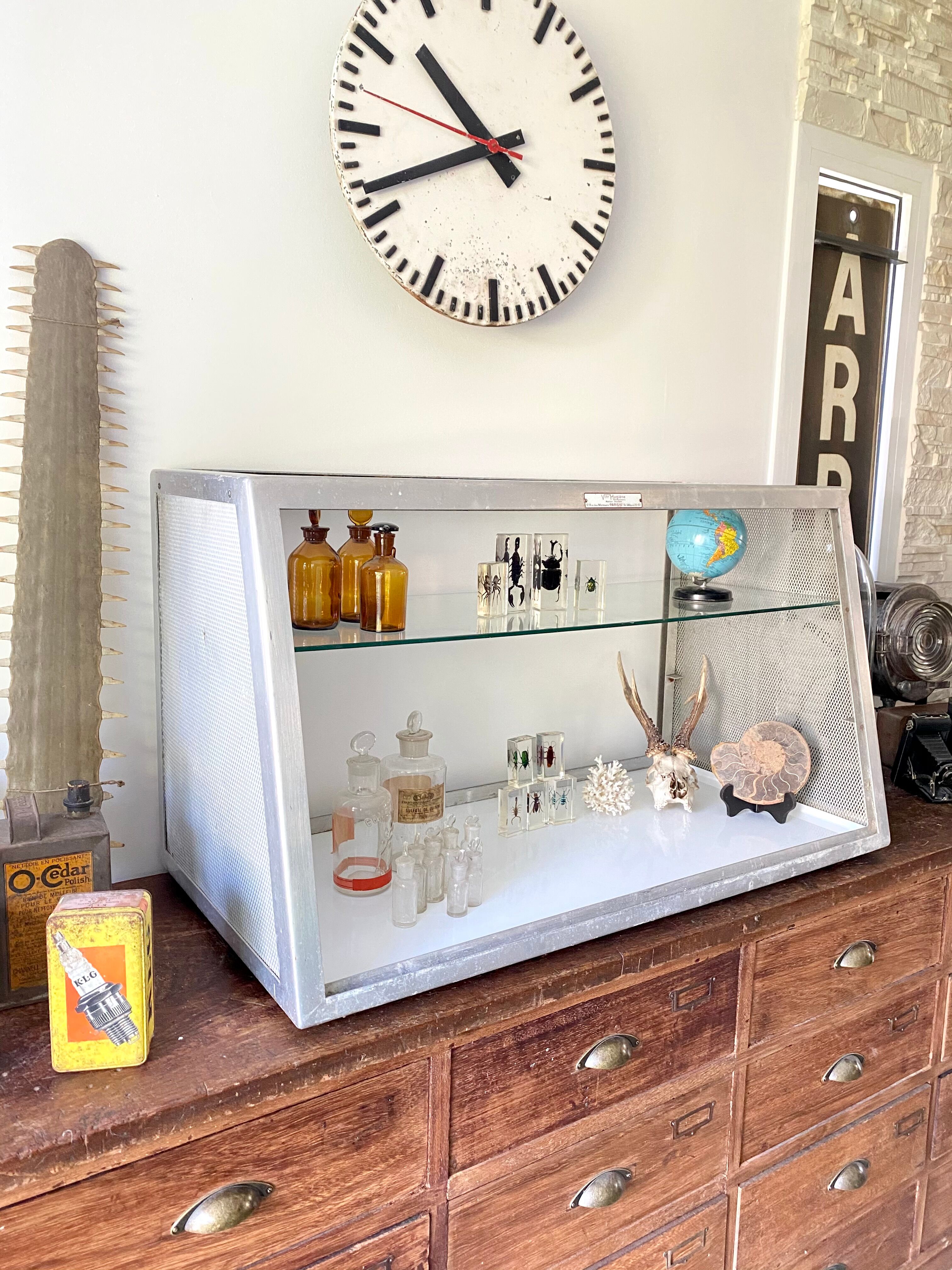 Old stainless steel window