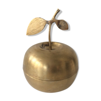 Boite pomme en laiton
