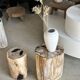 Oblong white vase H:20cm