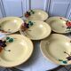 Set of 6 hollow plates digoin sarreguemines model "ginette" years 30-40