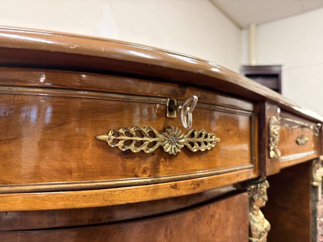 Antique French Louis XIV Oval Writing Desk