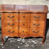 Louis XV style crossbow commode in cherry wood