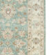 Traditional green cream ziegler rug, oriental floral wool rug-70x190cm