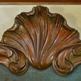 Painted Wooden Trumeau Mirror, Louis XV Style – Late 19th Century