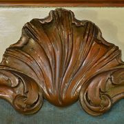 Painted Wooden Trumeau Mirror, Louis XV Style – Late 19th Century
