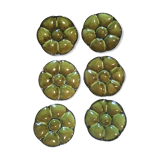 Set of 6 Gien oyster plates