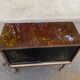 Illuminated bar cabinet Hollywood Regency black and gold 1970