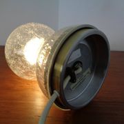 Iceglass & Brass Table Lamp from Doria Leuchten, 1960s