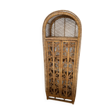 Peacock rattan bookshelf