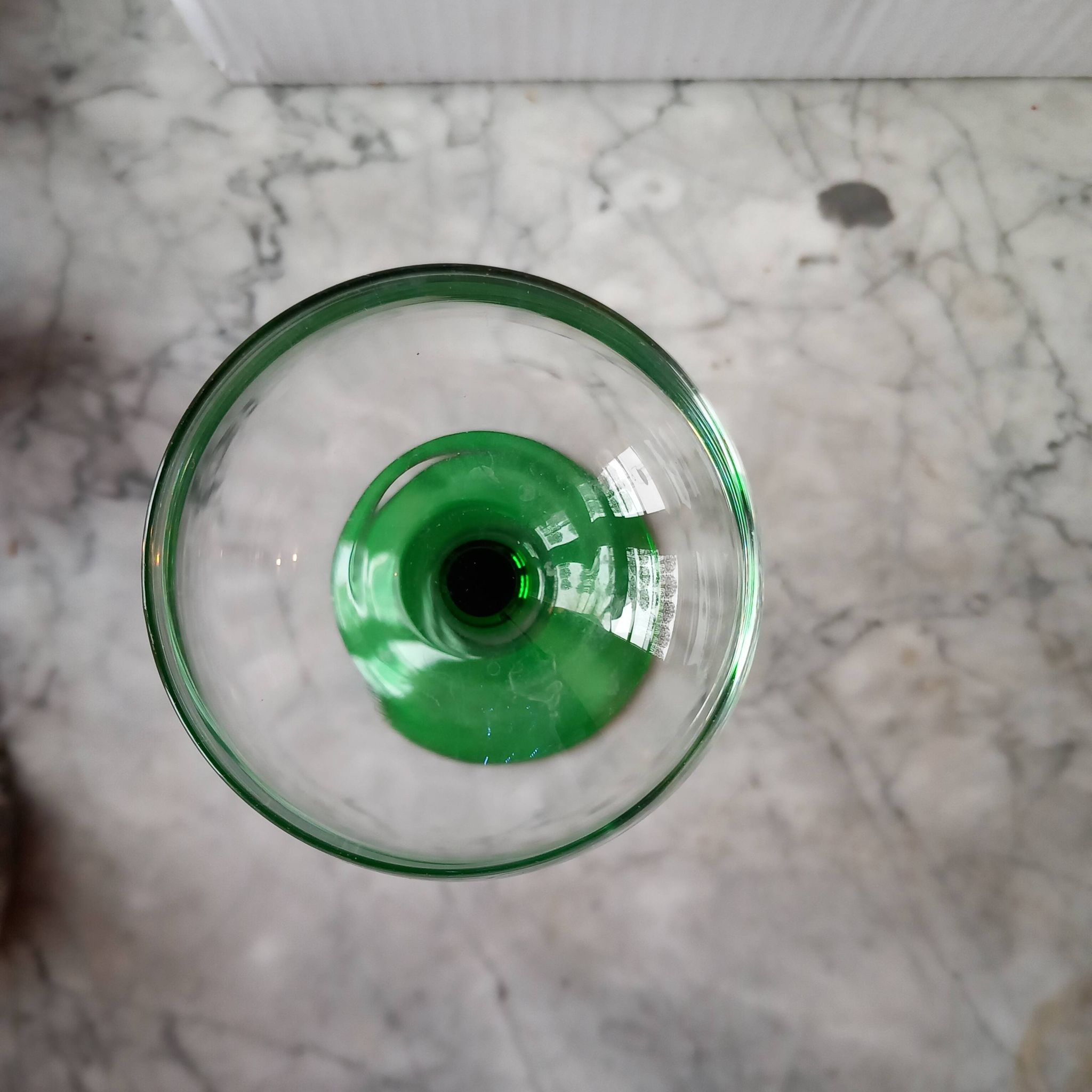 6 verres à pied vin blanc vintage
