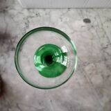 6 vintage white wine stemmed glasses