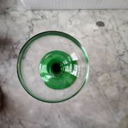 6 verres à pied vin blanc vintage