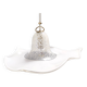 White Murano Glass Pendant Marked La Murrina, Italy, 1980s