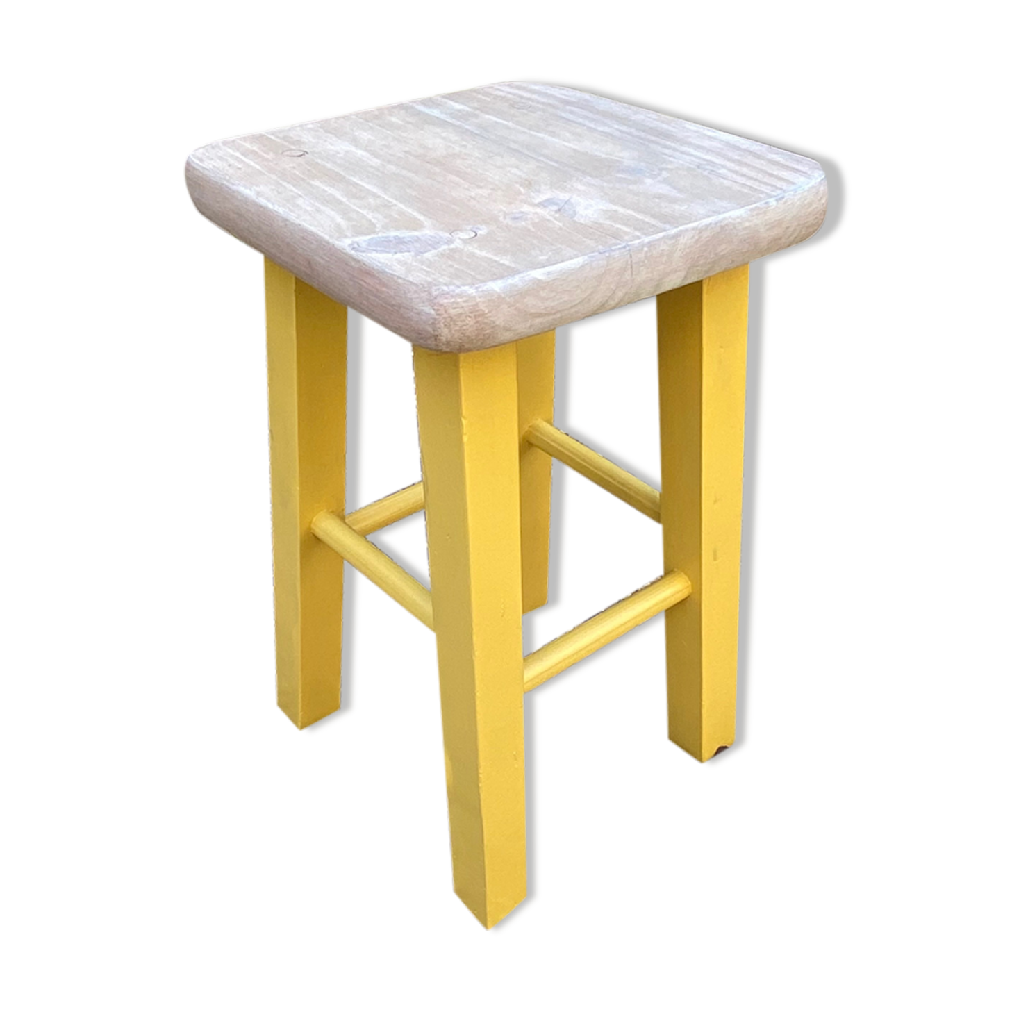 Tabouret vintage bois-années 1970