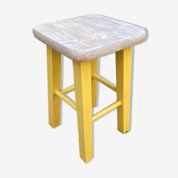 Tabouret vintage bois-années 1970