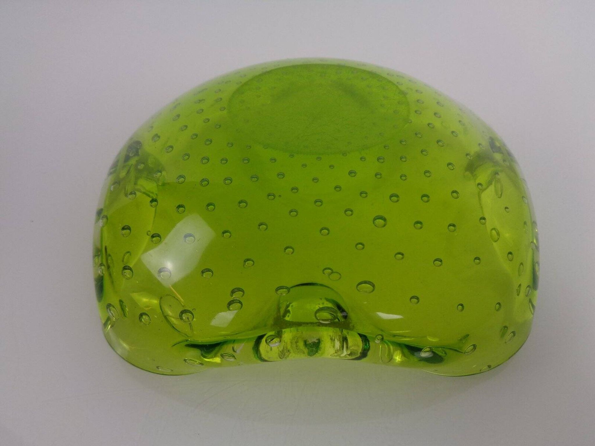 Green Sommerso Murano Glass Ashtray, Italy, 1960s