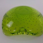 Green Sommerso Murano Glass Ashtray, Italy, 1960s