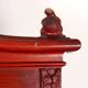 Antique Art Nouveau walnut buffet with decorations, Italy, 19th century.
