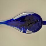 Blown glass bottle signed GAMBIER 1993