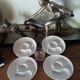 4 barbotine plates with artichoke design by Bordallo