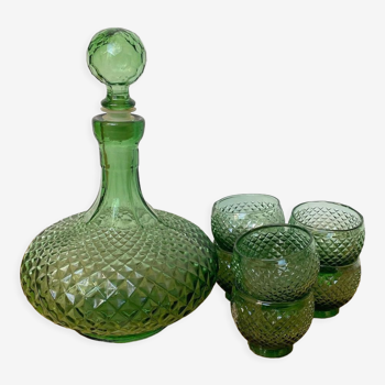 Carafe and polished glasses Made in Italy