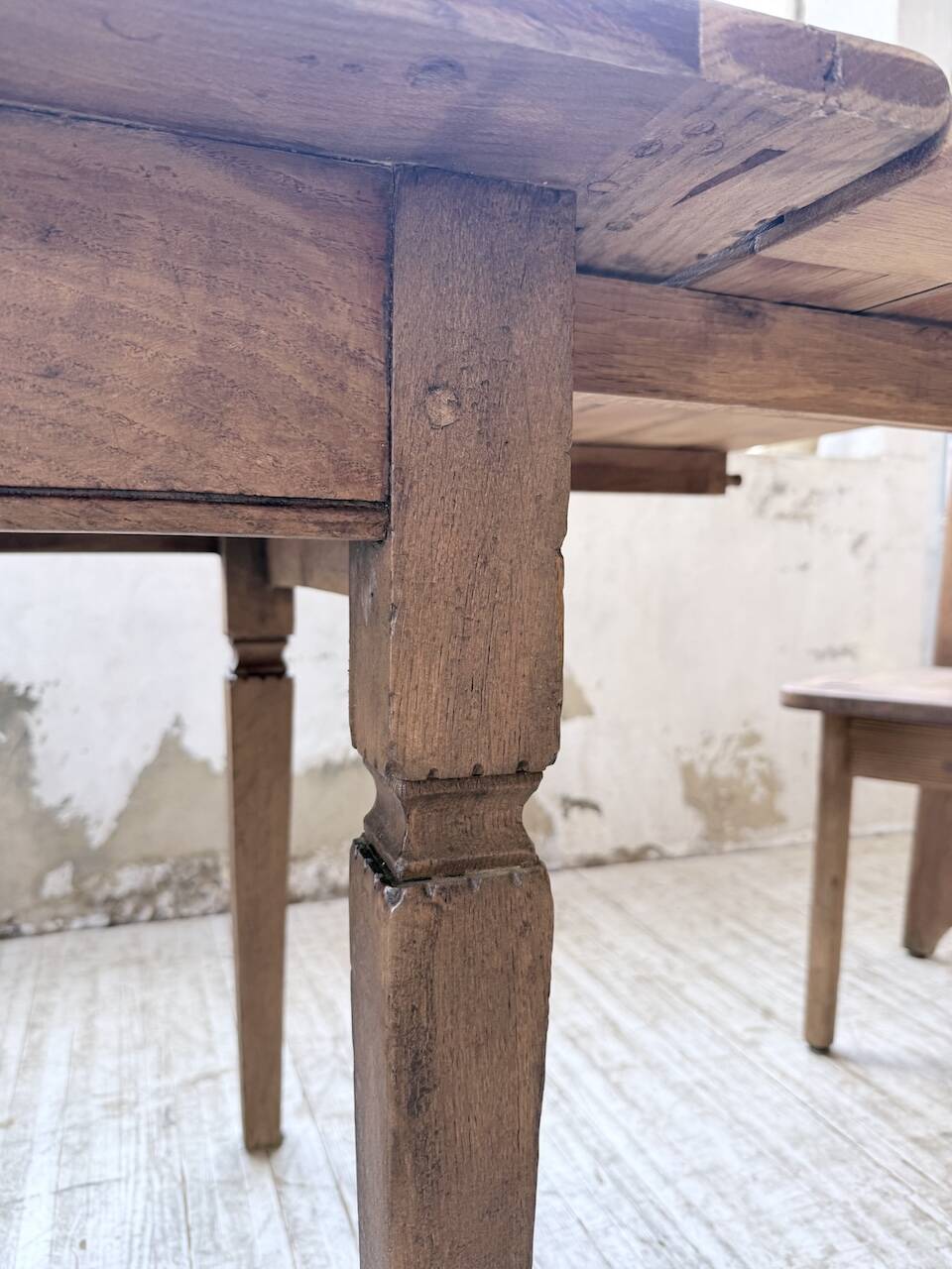 Solid oak farmhouse table with extensions (190-280cm) 1950