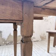 Solid oak farmhouse table with extensions (190-280cm) 1950
