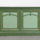Unique antique green counter / sideboard / side table from the late 19th / early 20th century with a marble top