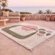 Authentic traditional Berber rug with colourful patterns 1.5/2.5 m