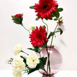 Postmodern Old Rose Murano Glass Vase with a Hole, Italy