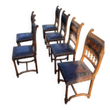 6 Henri II chairs