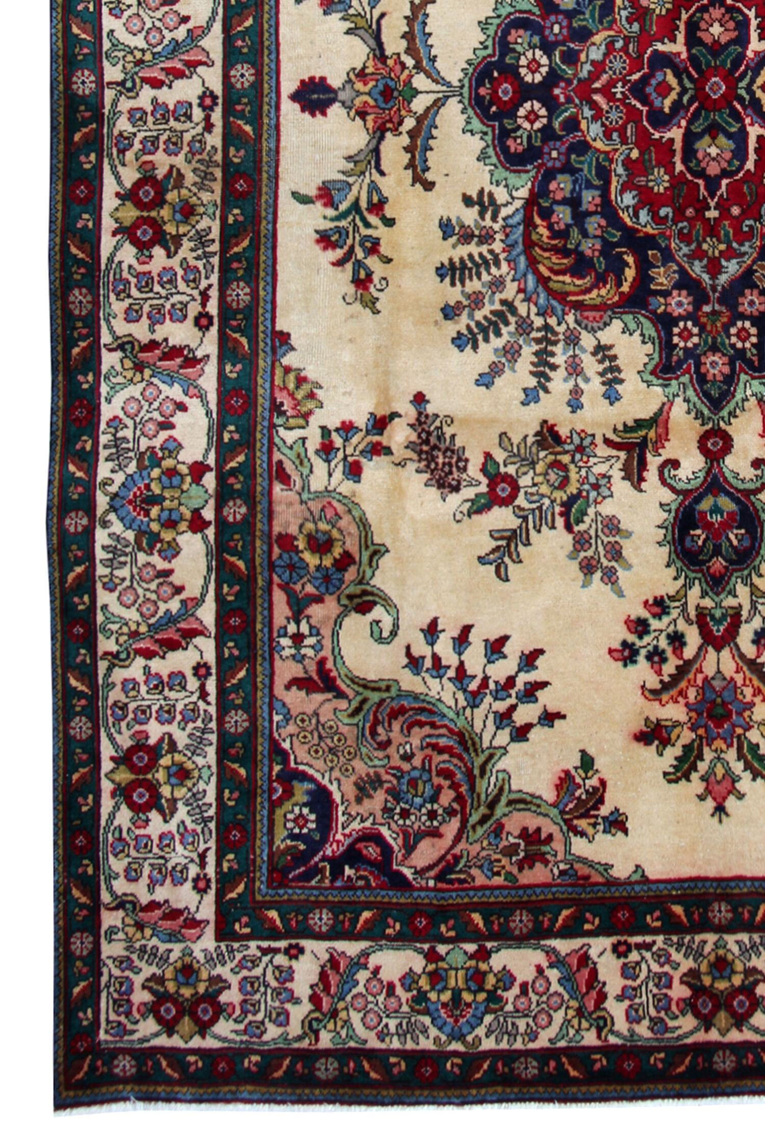 Large Handwoven Oriental Kerman Rug 200x300cm