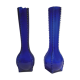 Pair of blue soliflore vases