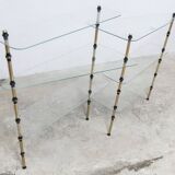 Glass and brass shop window display shelf 1950