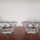 Lot de 2 bougeoirs en verre