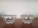 Lot de 2 bougeoirs en verre