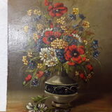 Still life with flowers signed and dated 1873