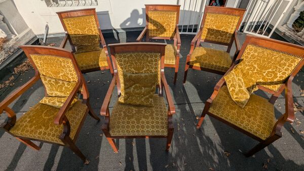 Lot de fauteuil empire