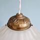 Art Deco pendant lamp in satin glass, 1920s-30s