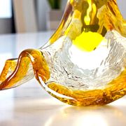 Lumière suspendue à abattant en verre de Murano