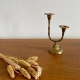 Double brass candlestick