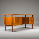 Danish teak desk by Kai Kristiansen for FM Møbler, 1960s