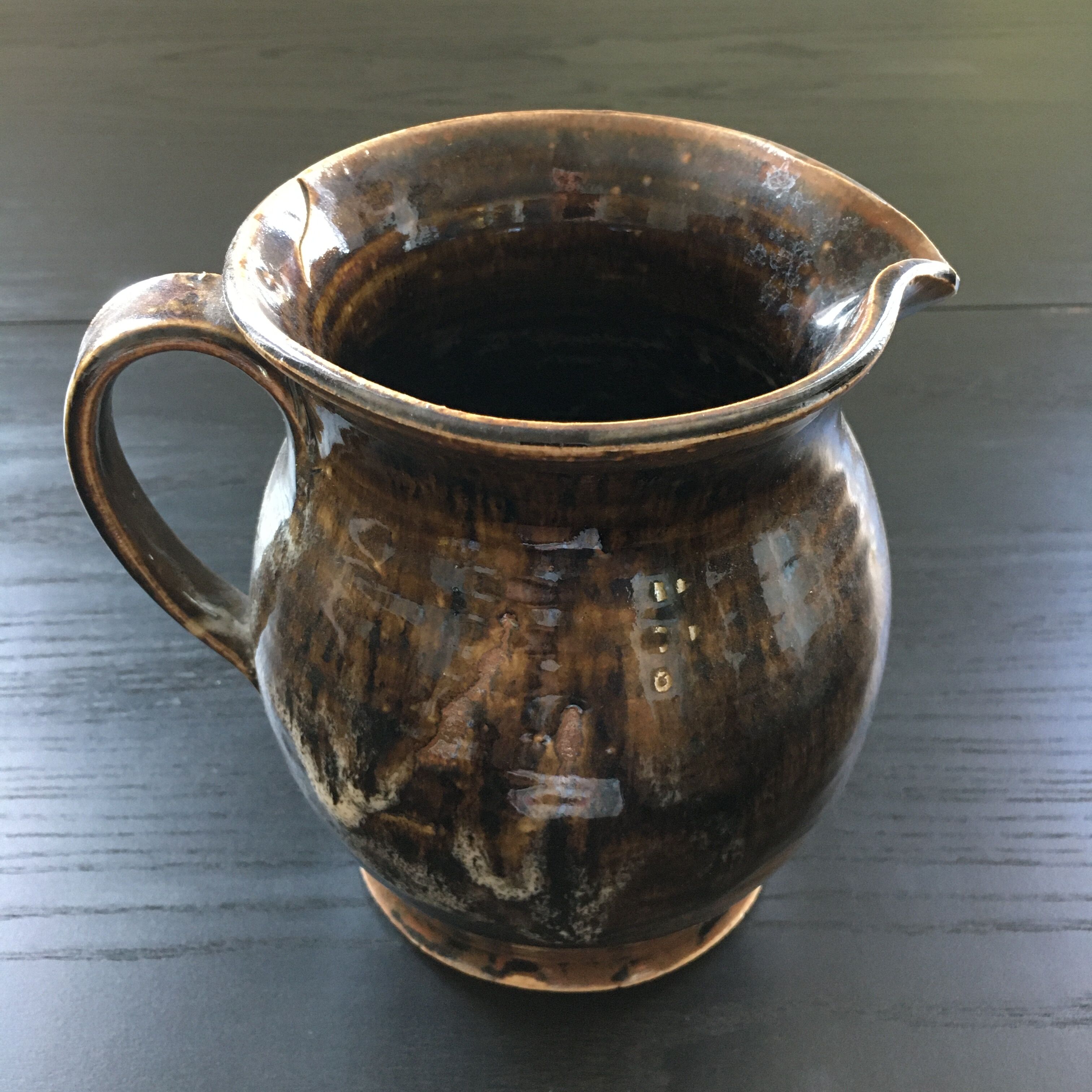 Flamed brown jug