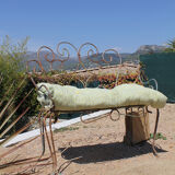 Old wrought iron bench