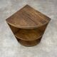 Art Deco corner unit in solid oak, corner cupboard