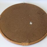 Bamboo round mirror 35cm