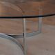 Glass and chrome coffee table from the 1970s.
