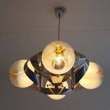 Mazzega Murano Space Age Chandelier 70s