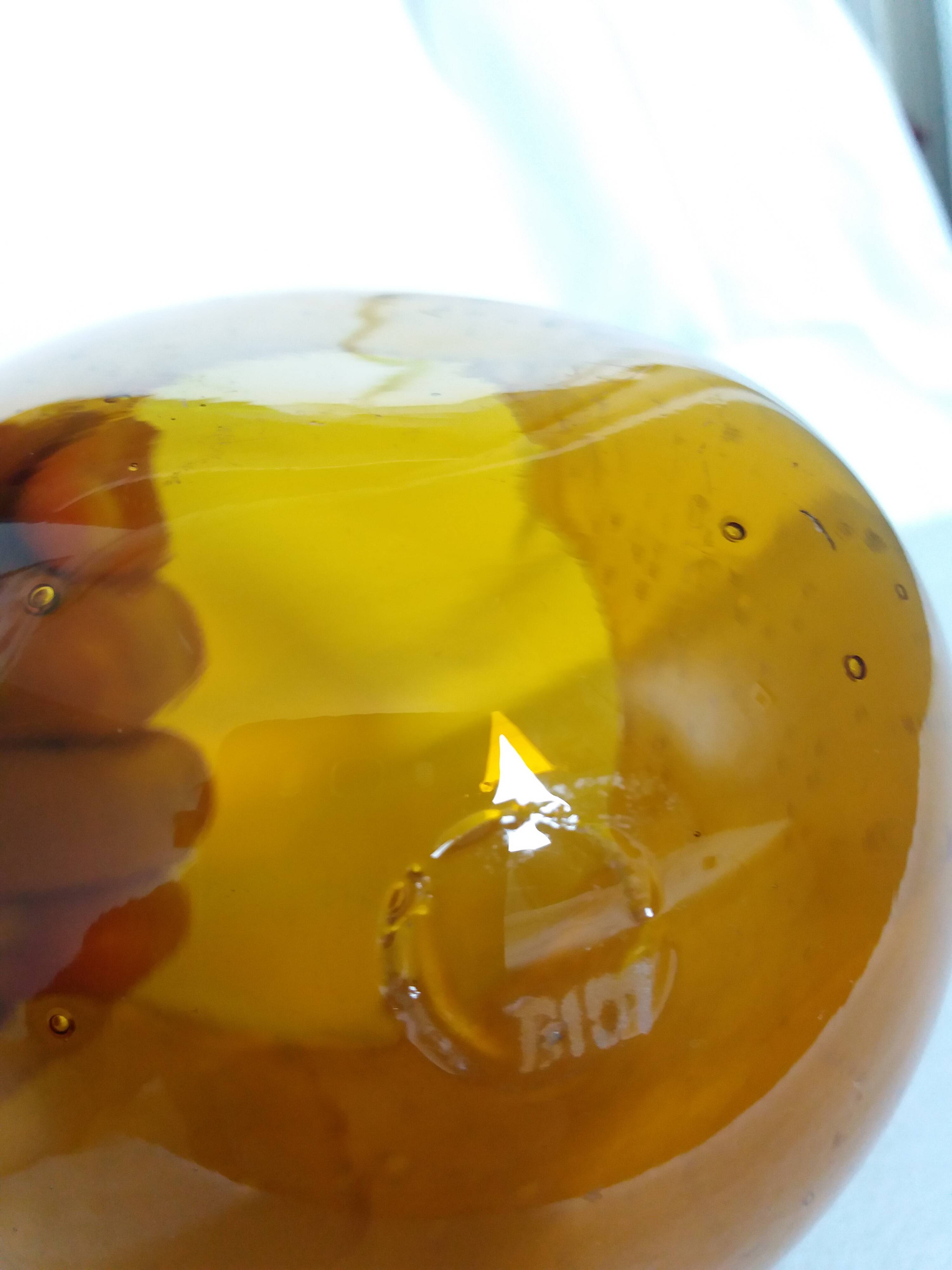 Blown bubble glass vase by Biot